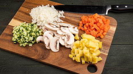 оливье цветной серпантин