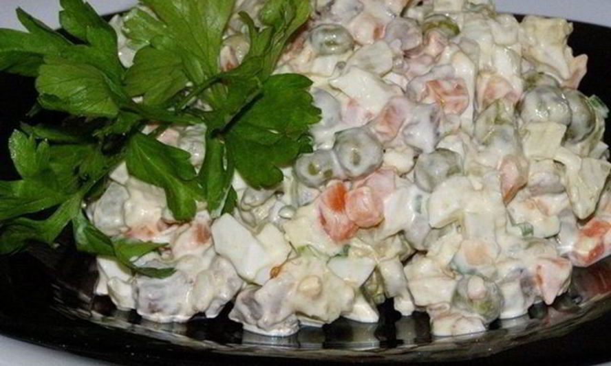 Рецепт постного салата оливье