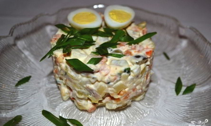 Рецепт салата оливье по-домашнему