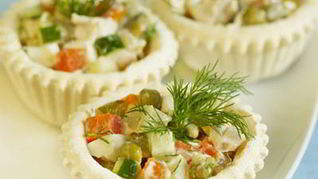 Салат оливье с индейкой