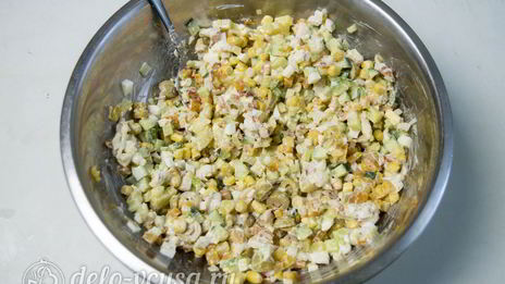 салат оливье с креветками