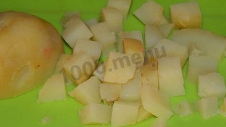 салат оливье с семгой и огурцом