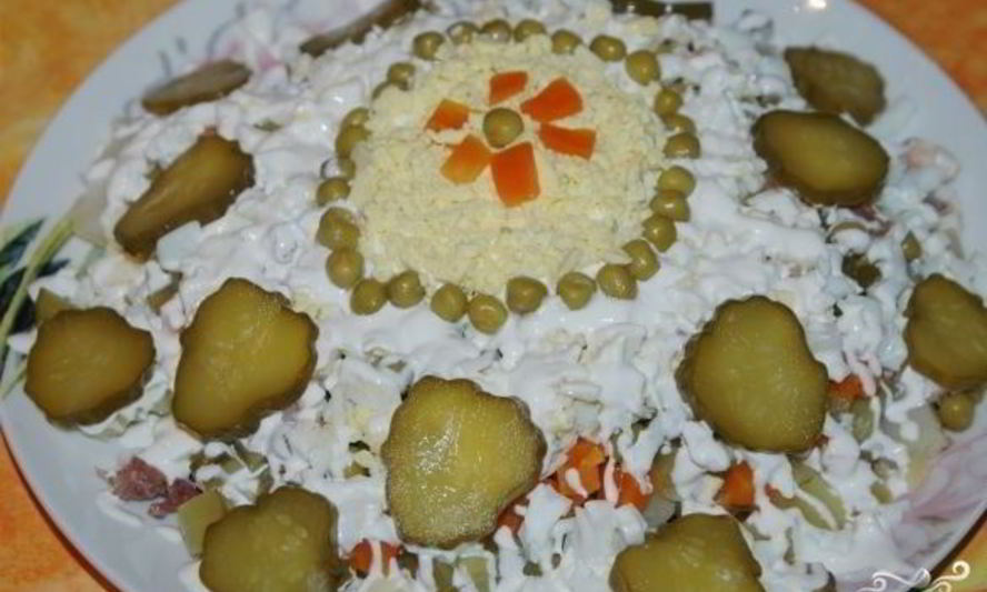Рецепт салата оливье со сметаной