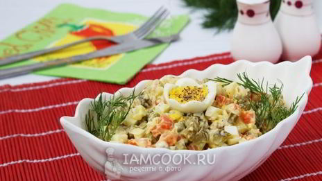 салат оливье со свининой