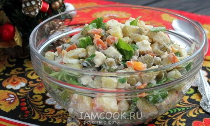 Рецепт салата оливье вегетарианский