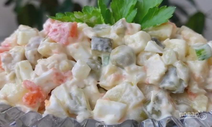 Рецепт традиционного салата оливье