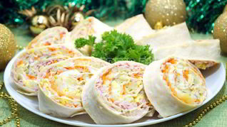 Закуска Оливье-рулет