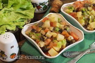 Овощной салат с грибами
