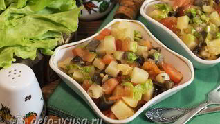 Овощной салат с грибами