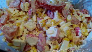 Салат Дипломат с крабовыми палочками