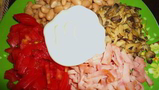 Салат из белой фасоли