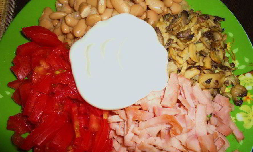 Рецепт салата из белой фасоли