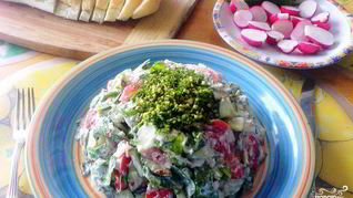 Салат из ботвы редиса