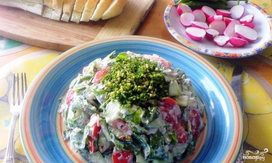 Рецепт салата из ботвы редиса