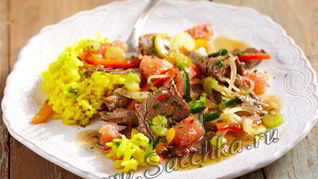 Салат из грейпфрутов и говядины