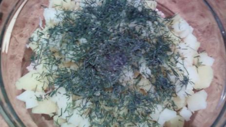 салат из копченой курицы с картофелем