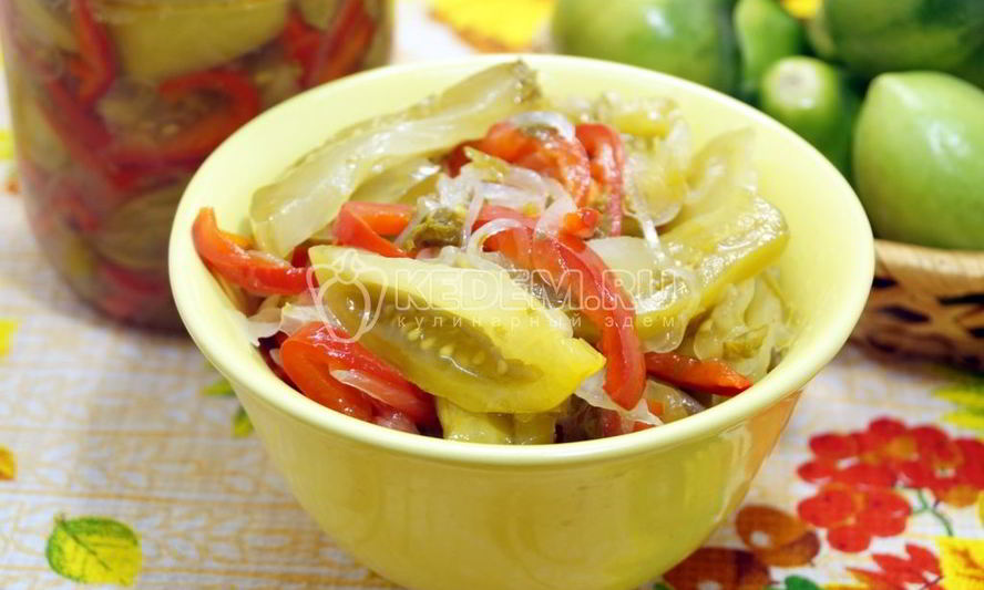 Рецепт салата из зеленых помидор золотая осень