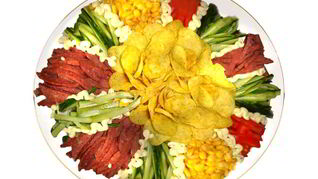 Салат Козел в огороде Радуга