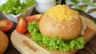 Булочки, фаршированные салатом Мимоза