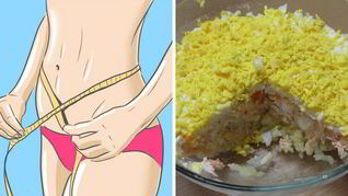 Диетический салат мимоза