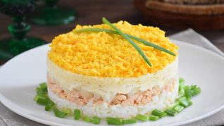 Мимоза салат классический с сыром