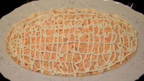 рыбный салат мимоза