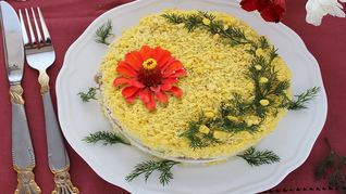 Салат мимоза классический с маслом