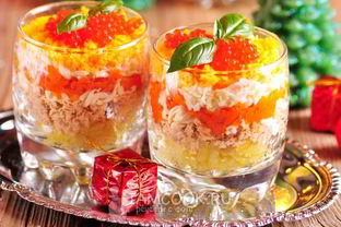 Салат Мимоза новогодний