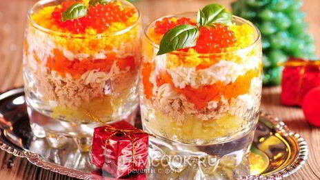 салат мимоза новогодний