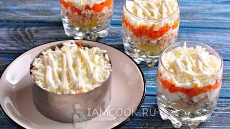 салат мимоза новогодний