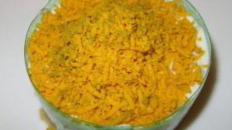 салат мимоза с картошкой и сыром