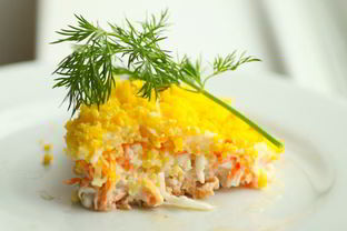 Салат мимоза с картошкой