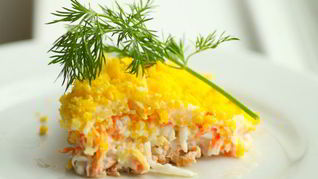 Салат мимоза с картошкой