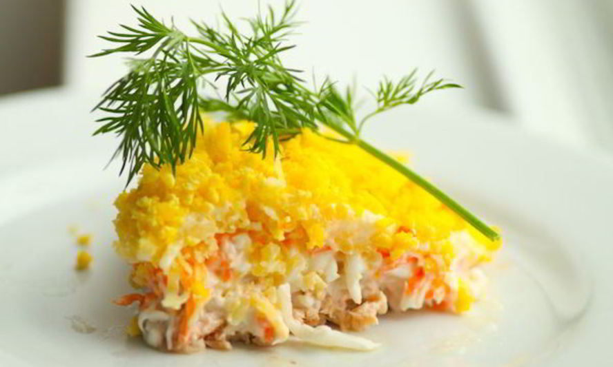 Рецепт салата мимоза с картошкой