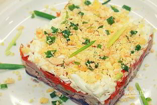 Салат Мимоза с консервированной горбушей