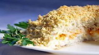 Салат Мимоза с консервированным лососем