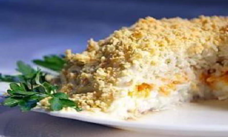 Рецепт салата мимоза с консервированным лососем