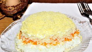 Салат Мимоза с маслом