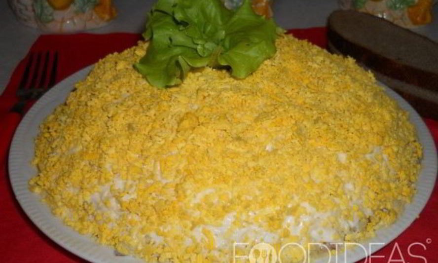 Рецепт салата мимоза с плавленым сыром