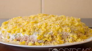 Салат Мимоза с сардиной