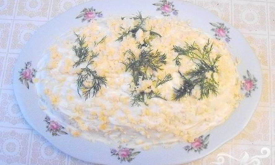 Рецепт салата мимоза с сельдью