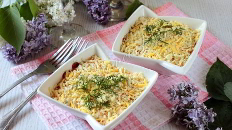 салат мимоза с яблоком