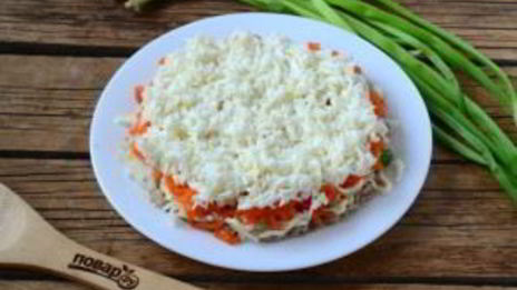 салат мимоза со скумбрией