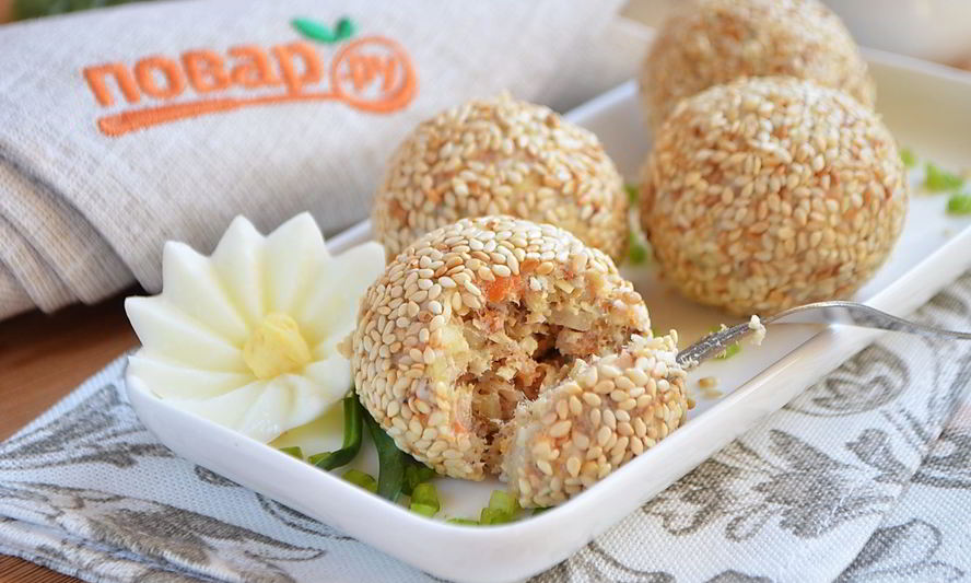 Рецепт салатных шариков мимоза