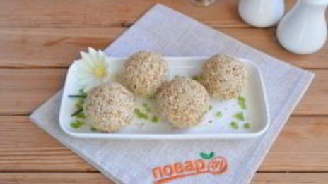 салатные шарики мимоза