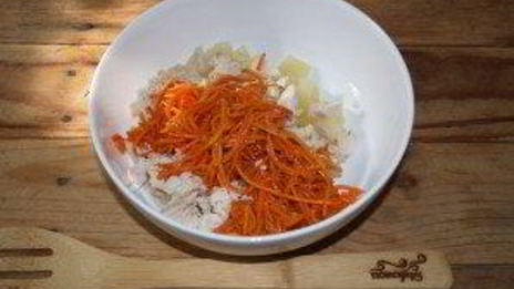 салат озорной цыпленок