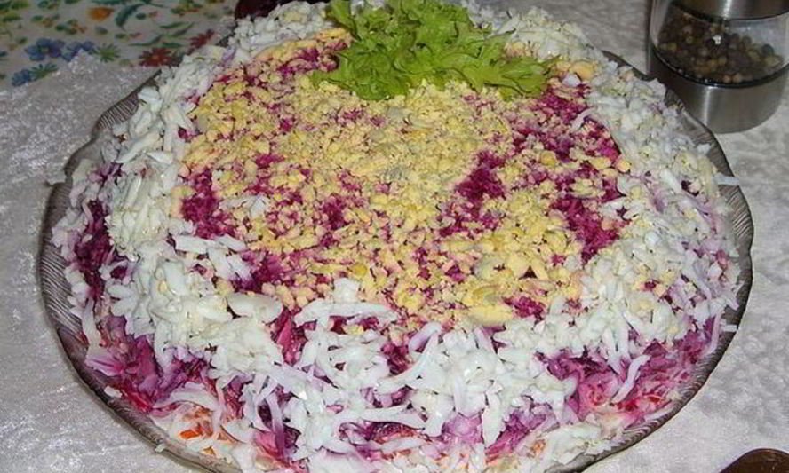 Рецепт классического салата селедка под шубой