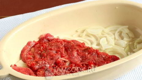 мясо под шубой в духовке