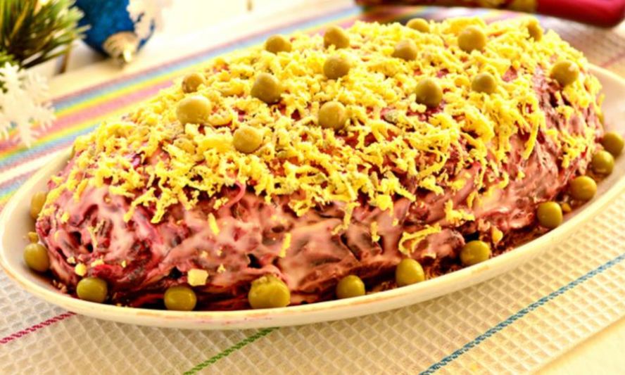 Рецепт праздничной селедки под шубой