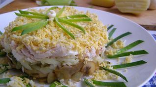 Салат грибы под шубой